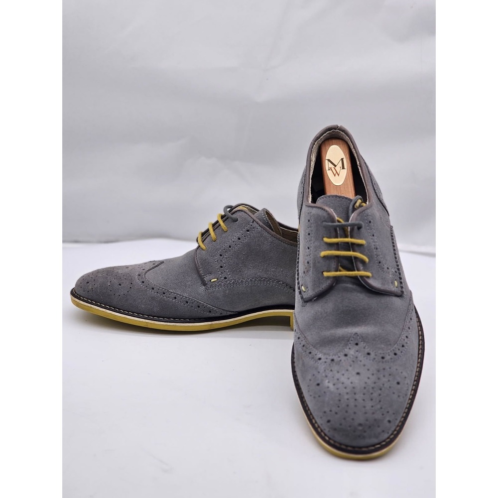 Kenneth Cole New York Shoes Mens Size 8 Suede Wingtip Brogue Social Gathering